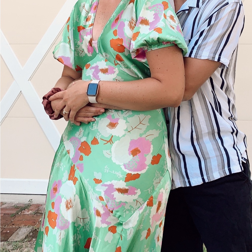 ASOS floral satin dress